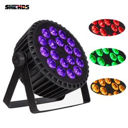 Halloween Projector SHDHDS Aluminum Alloy LED Par 18x18W RGBWA+UV 6in1 Lights DMX512 Disco Christmas lights Stage dj Y201006