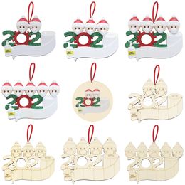 Xmas Wooden Pendant Face Mask Snowman Christmas Tree Small Pendant DIY Christmas Decoration