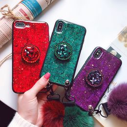 Diamond Marble Glitter Phone holder Ring Silicon Cover Case for Samsung S10 NOTE10 LITE A21 A21S A31 A41 A11 A51 A71 M31S