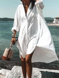 big white shirt beach cover up