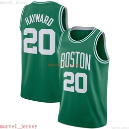 Custom Stitched Gordon Hayward #20 Men's Swingman Player Jersey WHTIE BLACK GREEN XS-6XL Basketball jerseys