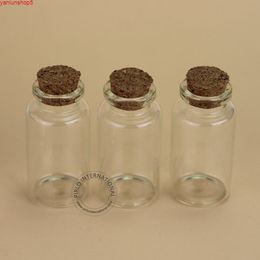 100pcs/Lot Wholesale 25ml Glass Cork Bottle Empty Sample Vial Home Decoration Wishing Box Refillable Container Small Potgood quantity