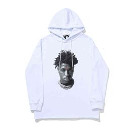 v Big Portrait Printed Hooded Sweater Popular in High Street for Men and Women