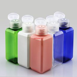 50ml plastic PET empty Shower Gel bottle with flip top cap,cream lotion containers free refillable bottles for cosmeticsbest qualtity