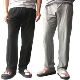 Men's Lounge Pants Soft 100%cotton Sleep Bottoms long trousers Loose Casual Pajamas Summer Homewear 201125