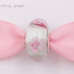 DIY charme pulseiras jóias pandora murano espaçador para pulseira fazendo pulseira rosa cerejeira flor de cerejeira para mulheres homens aniversário presentes casamento festa # 790947