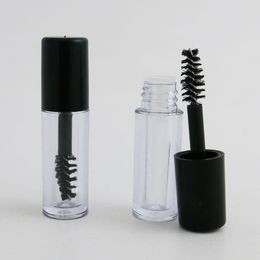 Black Cap Plastic DIY Empty Mascara Tubes with Eyelash Wand Brush Cream Container Bottle Vials 1.2ML 500pcs