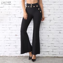 Adyce New Summer Women Runway Bandage Pants Fashion White Red Wide Leg Pants Elegant Celebrity Evening Party Pants Trousers 201031