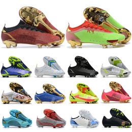 Mens High Tops Soccer Shoes Superfly 8 Elite FG Cleats Mercurial Vapores 14 XIV Dragonfly MDS Firm Ground Men Outdoor Ronaldo CR7 Football Boots
