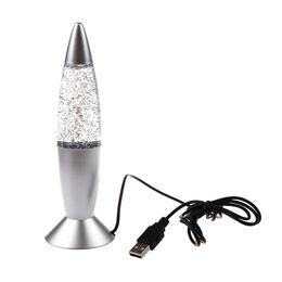 USB colorful lights rocket lights fashion USB multi-color conversion lava lamp LED flash