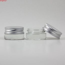 5g high quality glass cream jar with Aluminium lid,5ML wide mouth cosmetic container,eye packaginggood quantity