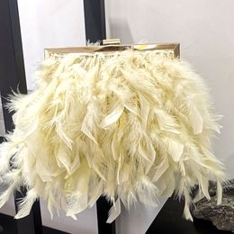 lovely Feather chain shoulder bag attend wedding Bag Party dream sweet lady bag personality handbag fashion show handbag