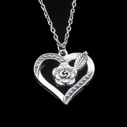 Fashion 28*28mm Heart Flower Pendant Necklace Link Chain For Female Choker Necklace Creative Jewelry party Gift