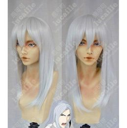KNIGHTS OF SIDONIA Silvery White Cosplay Wig