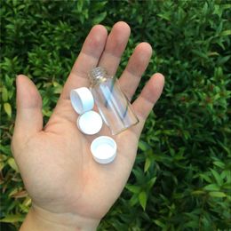 27x58x14mm 20ml Glass Bottles With Plastic Cap Transparent Small Empty Jars Cosmetic Containers 50pcs