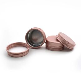 100pcs 10g Refillable Aluminium Empty Cosmetic Containers Rose Gold Box Jar Portable Travel Tin Packing Makeup Cream Lip Balm Pot