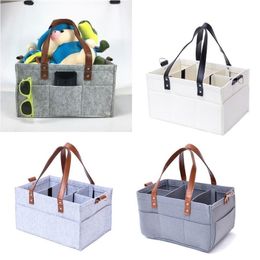 High capacity Layered Storage Nappy Caddy Organiser Baby Box Storage Portable Car Organiser Newborn Essentials Baby Mummy bag 201125