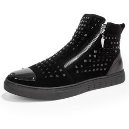 Vendita calda-Designer Uomo Scarpe casual alte Top Tendenza di uomo Stivaletti corti alla caviglia Martin Rivetti Fascino Scarpe di lusso britanniche 20D50