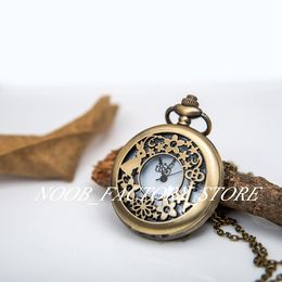 New Quartz large lock flower rabbit pocket watch necklace retro Jewellery wholesale sweater lady chain fashion fashion watch