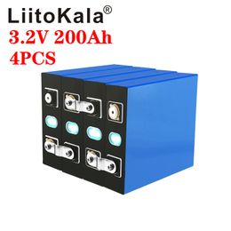 4pcs/lot LiitoKala 3.2V 200Ah lifepo4 battery 12V 200ah battery Suitable for Solar Energy long life 3500 Cycles EUUS TAX FREE