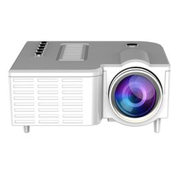 Mini Portable Video Projector LED WiFi Projector UC28C 1080P Video Home Cinema Movie Game Cinema Office white