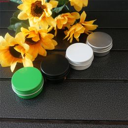 20g 20ml Empty Green Round Aluminium Box Metal Tin Cans Portable Cream DIY Refillable Jar Tea Pot Black Containershigh qualtity