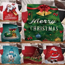 Christmas Series Blanket Digital Printing Winter Thickening Double Layer Fashion Woollen throw blankets Multicolor Multi Pattern Arrival