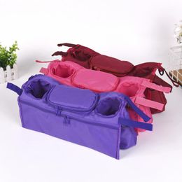 Stroller Parts & Accessories Solid Color Baby Bags Bottle Storage With Pram Hooks Car Bag Strollers For Children Travel