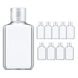 30ml 60ml Clear Plastic Empty Bottles Refillable Travel Containers with Flip Cap for Hand Sanitizer Shampoo Lotion