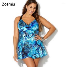 Women's Swimwear Wholesale- High Quality Sexy Backless One Piece Swimsuit Women Strappy Large Size Monokini Beachwear Flower Print Bathing S