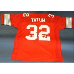 3740 CUSTOM Ohio State Buckeyes #32 JACK TATUM CUSTOM RED COLLEGE STYLE College Jersey size s-4XL or custom any name or number jersey