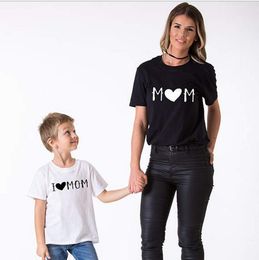 mom and boy matching shirts