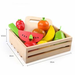 Kitchens Play Food New Sets Pretend Toy Wooden Kitchen Toys Cutting Fruit Vegetable Play Miniature Food Kids Wooden Baby Early Education Toy