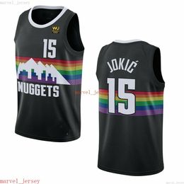 Custom Stitched Jokic #15 Sponsor Patch Logo Swingman Player Jersey XS-6XL Mens Throwbacks Basketball jerseys Cheap Men Women Youth