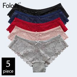 5 pcs/pack ! Sexy Panties Women Lace Transparent Underwear Ultra Thin Lingerie XXL 201112