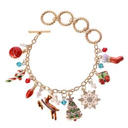 S1969 Hot Fashion Jewellery Cartoon Charms Bracelet Halloween Christmas Glaze Pendant Bracelets