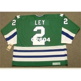 Men #2 RICK LEY Hartford Whalers 1979 CCM Vintage RETRO Hockey Jersey or custom any name or number retro Jersey