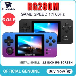 Portable Game Players POWKIDDY RG280M 2.8 " Ips Metal Shell Handheld Console PSI Retro HD Open Source Pocket Children Gift 3D Games1