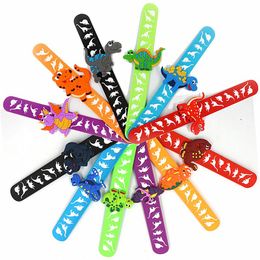 Bangle PVC Children Multicolor 3D Dinosaur Silicone Bracelet Safe Non-Toxic Boys Girls Magic Accessories Toys 2022