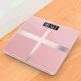 Home Scale Bathroom Body Weight Floor Body Scale Mini USB Recharge Digital Weight Scale Glass LCD Display Sensor 180KG/50G H1229