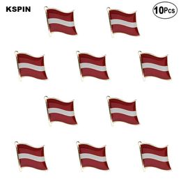 Letonya bayrağı yaka pin bayrak rozeti broş pins rozetleri 10 adet bir lot