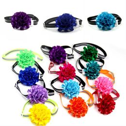 Adjustable Dog Choker Cute Puppy Flower Necktie Charms Reflected Light Cloth Collars Pet Supplies Polychromatic 1 41fj G2