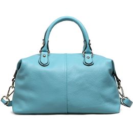 light blue handbags EFFINI 2021 Tote Boston bag purse ladies dress hand shoulder bag retro casual diagonal Syphon leather handbag with strap