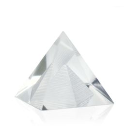 Decorative Objects & Figurines Energy Healing Hollow Crystal Glass Egypt Pyramid Fengshui Chakra Miniature Home Decoration Accessories1