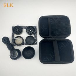 Gift Box Black Honeybee Silicone Smoking Pipes Set 5In1 Kits Glass Oil Burner Tobacco Hand Pipe Smoking Accessories Combination Set 420