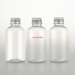 100pc 70ml Empty clear Cosmetic Bottles With Aluminium Lid,Colored 70CC Travel Size Plastic Bottle Sealed Lid Vial Containerbest qualtit
