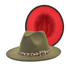 New Wool Fedoras Hat Women Patchwork Wide Brim Gentleman Fashion Wedding Jazz Hats Winter Cowboy Cap