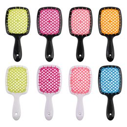 Girls Hair Combs Keepsakes Wide Teeth Large Plate Scalp Massage Hollowing Out Hair Brush Home Salon Ponytail Comb Transparent Tool 20220223 Q2