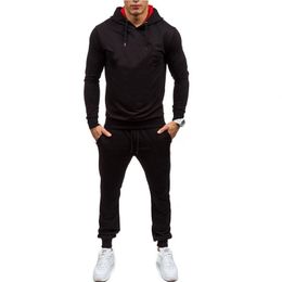 Brand New Brand clothing Men Sets Fashion Autumn winter Sporting Suit Hoodies+Sweatpants Sets Slim Tracksuit 201020