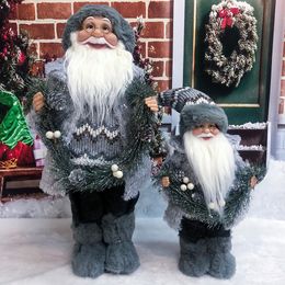 Christmas Party Gifts Merry Christmas Figurine Decoration Xmas Tree Ornaments Santa Claus Doll Beard Ornaments 201028